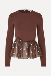 Stine Goya Asymmetrical Draped Top Top Artist Blurry Dots