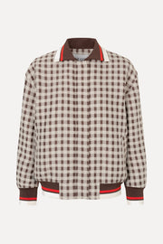 Stine Goya Collar Bomber Jacket Jacket Checks