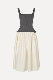 Stine Goya Corset Long Dress Dress Melange Grey / Cream
