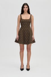 Stine Goya Corset Mini Dress Dress Dark Olive