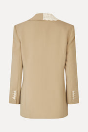 Stine Goya Detailed Tailored Blazer Jacket Ecru