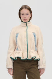 Stine Goya Dropped Shoulder Gathered Jacket Jacket Buttercream