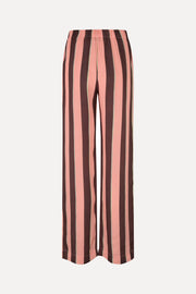 Stine Goya Elasticated Long Pants Pants Rosewood Mint Stripes