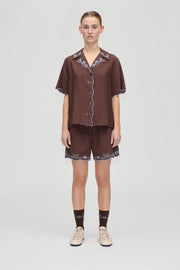 Stine Goya Elasticated Shorts Shorts Roses Embroidery