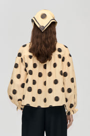 Stine Goya Front Detail Long Sleeve Top Top Dots in Motion