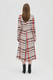 Stine Goya Front Placket Midi Polo Dress Dress Scarlet Grid