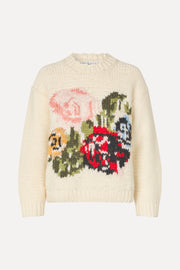 Stine Goya Handknit Sweater Knit Ephemeral Bloom