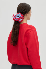 Stine Goya Knitted Scrunchie Accessories Sky Blue / Fiery Red