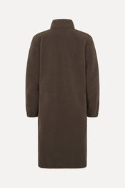 Stine Goya Long Fleece Coat Outerwear Dark Oak