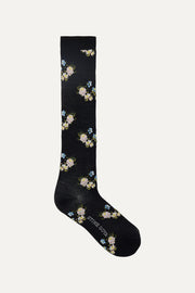 Stine Goya Long Socks Accessories Flower Intarsia