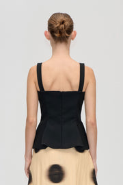 Stine Goya Sleeveless Fitted Waist Top Top Black