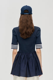 Stine Goya Sportif Ruffle Top Top Baseball SG Patch