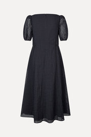 Stine Goya Adjustable Waist Voluminous Midi Dress Dress Checkered Organza