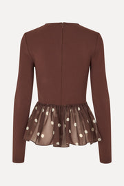 Stine Goya Asymmetrical Draped Top Top Artist Blurry Dots
