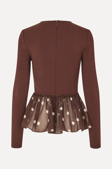 Stine Goya Asymmetrical Draped Top Top Artist Blurry Dots