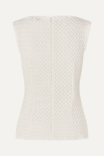 Stine Goya Boatneck Tank Top Top White Swan