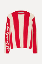 Stine Goya Boxy Motif Sweater Knit Equestrian Stripes