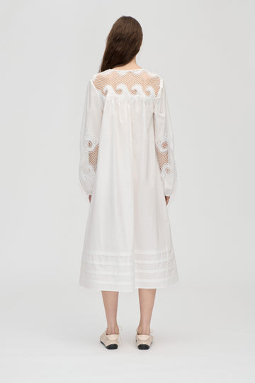 Stine Goya Broderie Long Tunic Dress Dress Ballerina Broderie