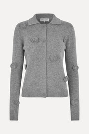 Stine Goya Button Up Long Sleeve Polo Knit Knit Flint Gray