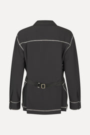 Stine Goya Circular Cut Out Adjustable Shirt Top Black
