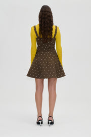 Stine Goya Corset Mini Dress Dress Dark Olive