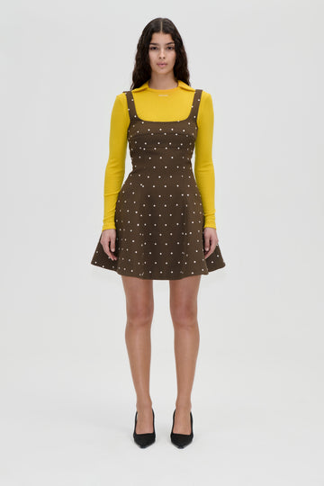 Stine Goya Corset Mini Dress Dress Dark Olive