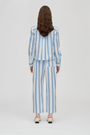 Stine Goya Cropped Pants With Tab Pants Lightwave Stripes
