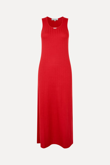 Stine Goya Deep Neckline Tank Dress Dress Velocity Red