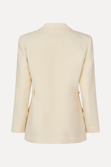 Stine Goya Elastic Detail Tailoring Blazer Jacket Eggnog