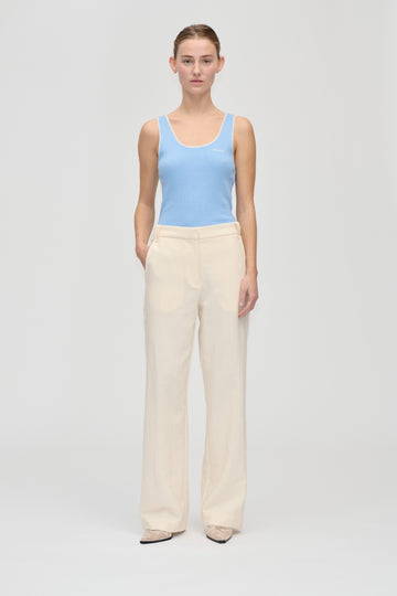 Stine Goya Elastic Detail Tailoring Pants Pants Eggnog