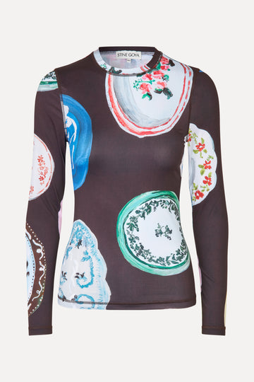 Stine Goya Elastic Long Sleeve Top Top The Platera