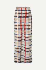 Stine Goya Elasticated Long Pants Pants Scarlet Grid