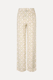 Stine Goya Elasticated Long Pants Pants Sakura Check Yellow