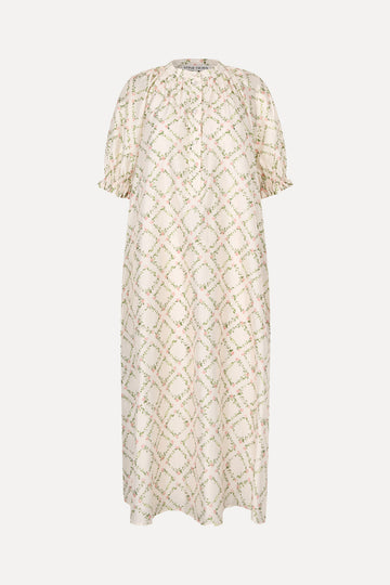 Stine Goya Front Placket Long Dress Dress Sakura Check Pink