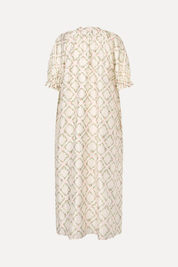 Stine Goya Front Placket Long Dress Dress Sakura Check Pink