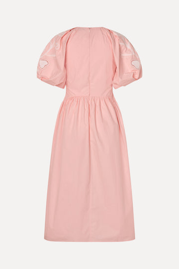 Stine Goya Gathered Raglan Sleeve Midi Dress Dress Ballerina Broderie