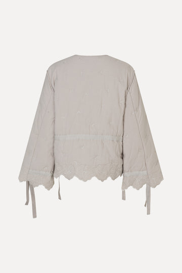 Stine Goya Gathered Tie Jacket Jacket Wild Quilted Flowers