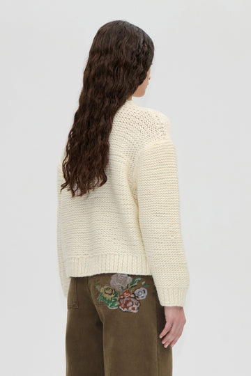 Stine Goya Handknit Sweater Knit Ephemeral Bloom