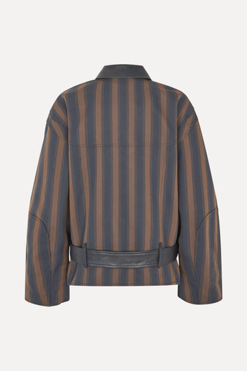 Stine Goya Hybrid Biker Jacket Jacket Midnight Stripes