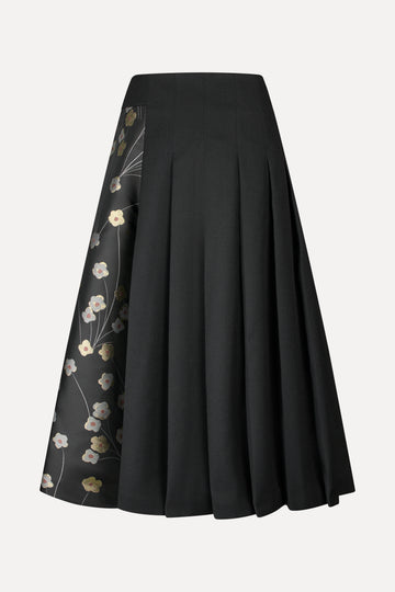 Stine Goya Hybrid Pleated Midi Skirt Skirt Bouquet In Pieces