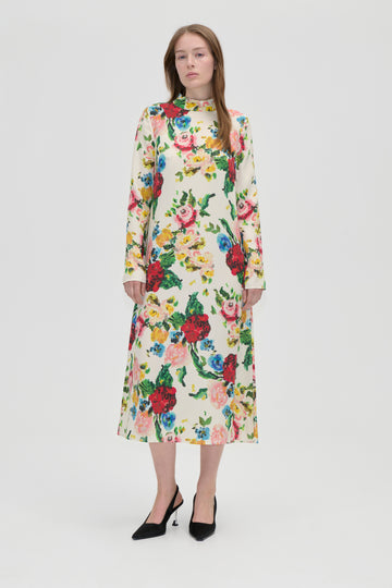 Stine Goya Long Sleeve Midi Dress Dress Ephemeral Bloom
