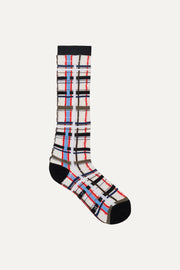 Stine Goya Long Socks Accessories Scarlet Grid
