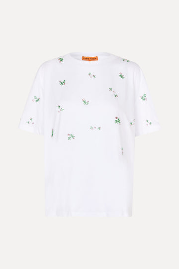 Stine Goya Oversize Short Sleeve T-Shirt Top Wild Flower Beads