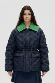 Stine Goya Padded Jacket Outerwear Navy Polka