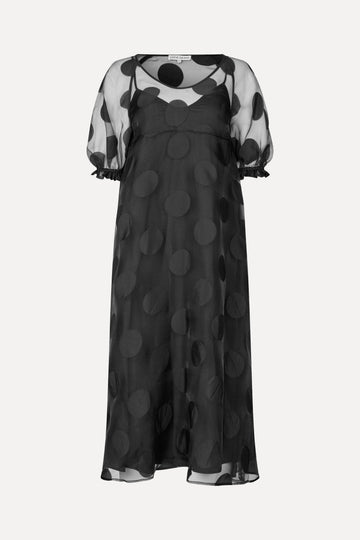 Stine Goya Puff Sleeve Long Dress Dress Dotted Black