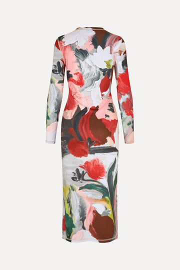 Stine Goya Pullover Long Sleeve Midi Dress Dress My Garden