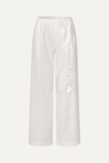 Stine Goya Relaxed Elasticated Waistband Pants Pants Ballerina Broderie