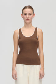 Stine Goya Rib Tank Top Top Chicory Coffee