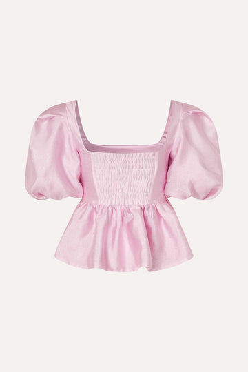 Stine Goya Ribbed Back Panel Top Top Pastel Pink