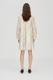 Stine Goya Voluminous Bow Dress Dress Sakura Check Pink